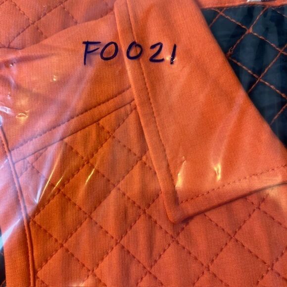 NWOT Clemson UG Apparel Quilted Moto Vest Orange Tigers Logo Size Medium - Picture 13 of 13